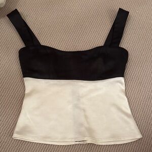 Princess Polly Black and Cream Camisole